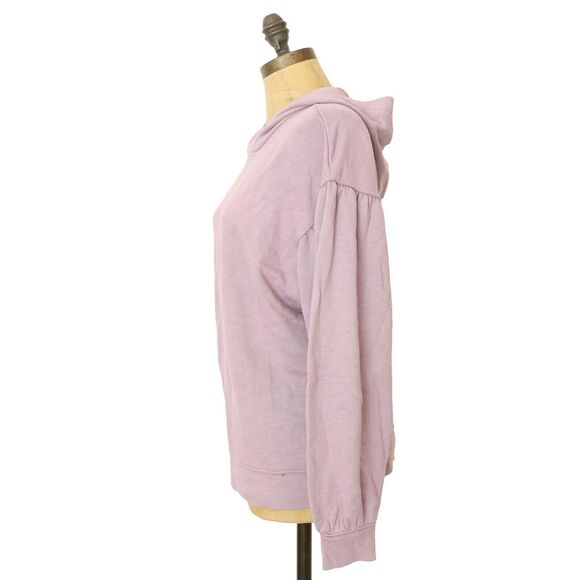 MADEWELL Balloon Sleeve Hoodie Sweatshirt M Pleat-Sleeve Lavender Purple EUC B63 - Picture 5 of 6